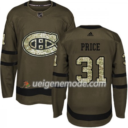Herren Eishockey Montreal Canadiens Trikot Carey Price 31 Adidas 2017-2018 Camo Grün Authentic